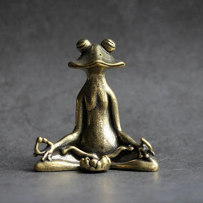 Antique Brass Frog Incense Burner