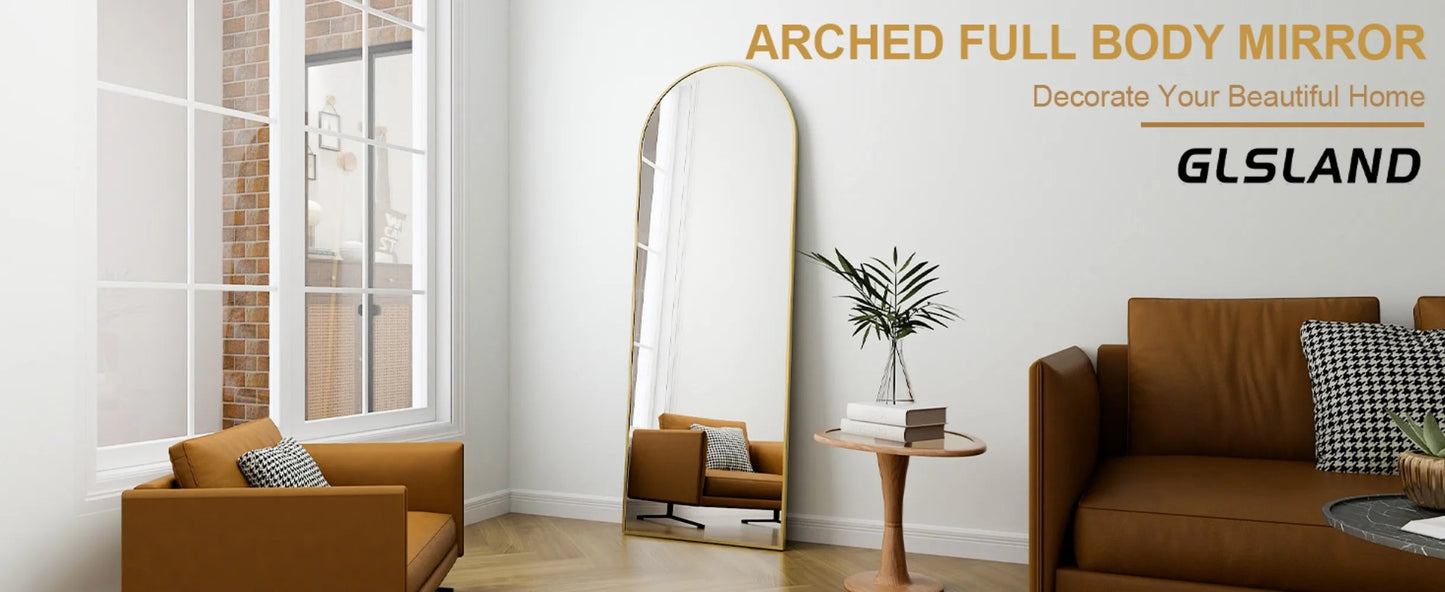 Arched Full Length Mirror - 21x64 Inch