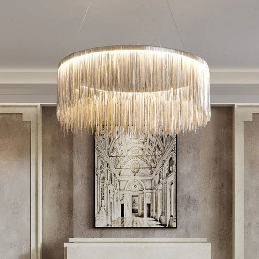 Art Deco Silver Pendant Light