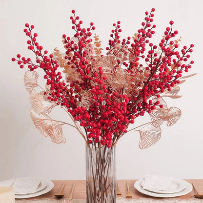 Artificial Red Berry Flower Bouquet