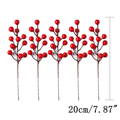 Artificial Red Berry Flower Bouquet