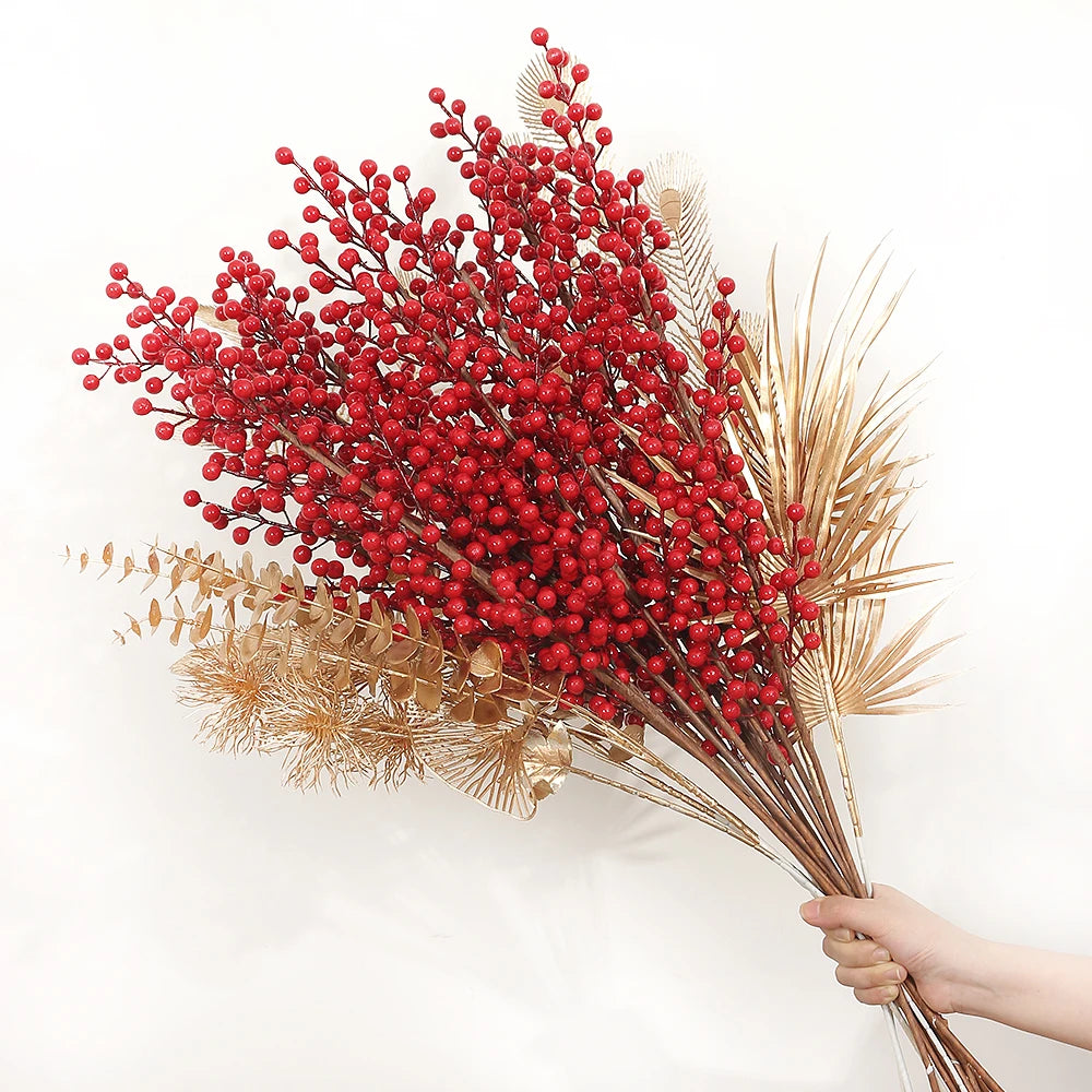 Artificial Red Berry Flower Bouquet