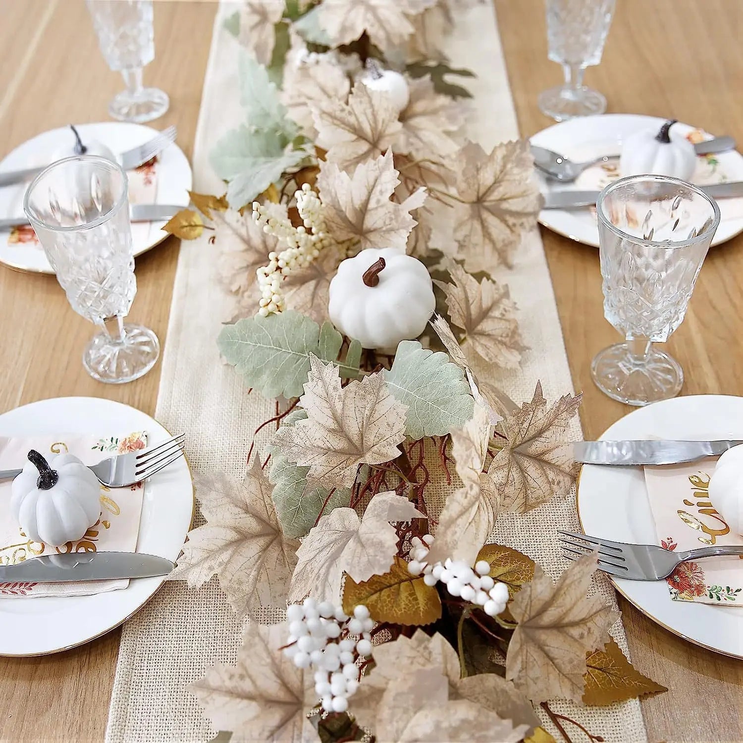 Autumn Maple Leaf Pumpkin Garland