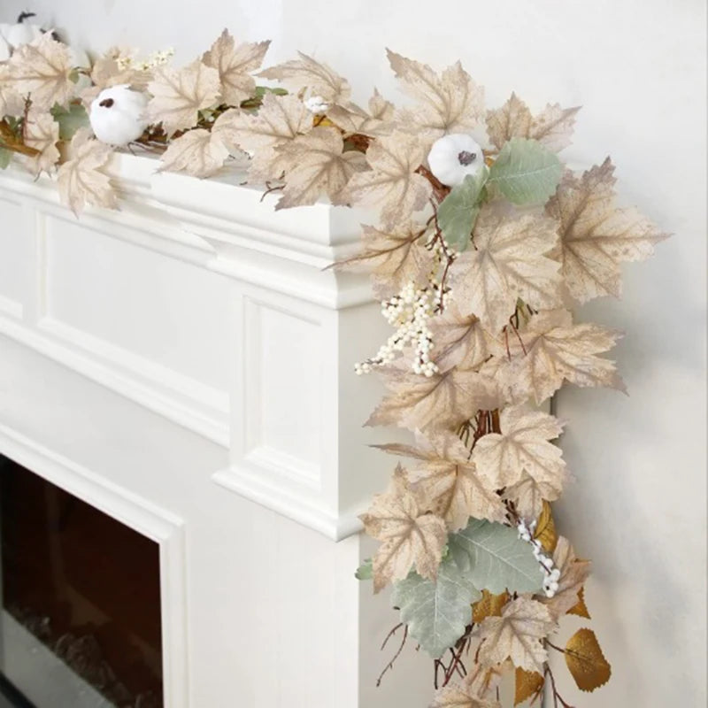 Autumn Maple Leaf Pumpkin Garland