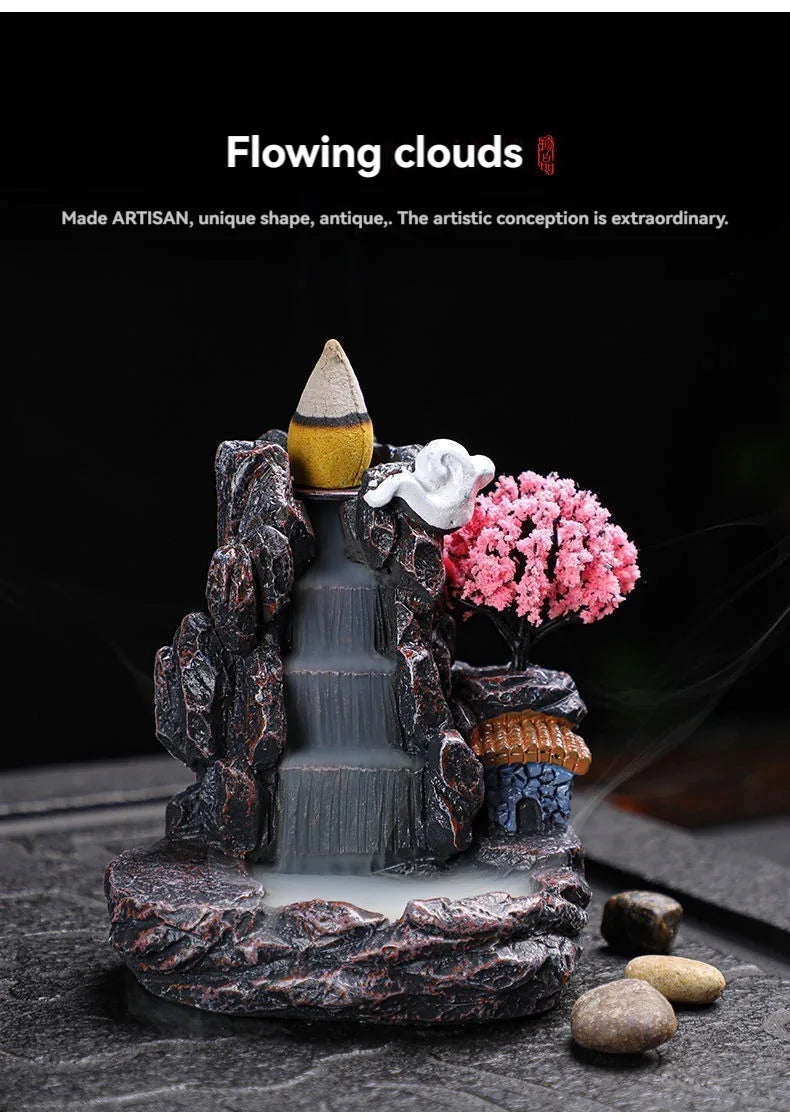 Backflow Waterfall Incense Burner Decor