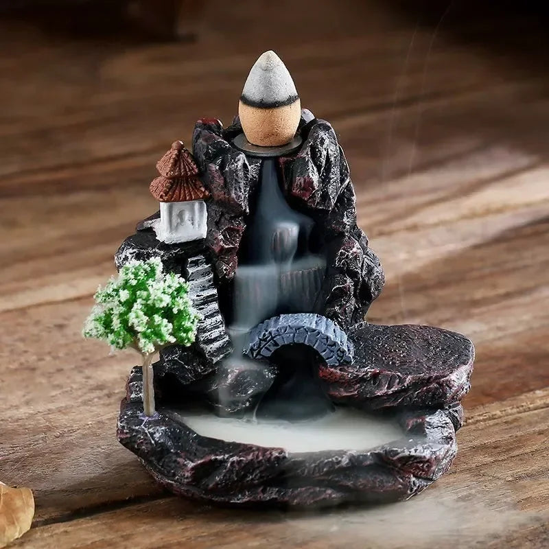 Backflow Waterfall Incense Burner Decor