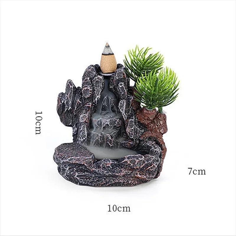 Backflow Waterfall Incense Burner Decor