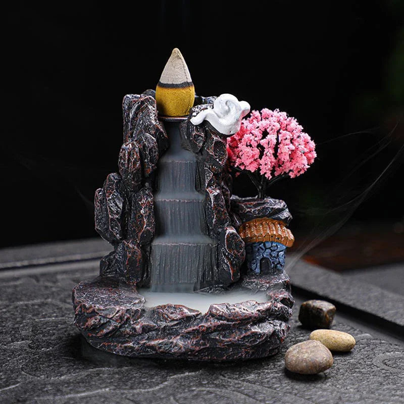 Backflow Waterfall Incense Burner Decor