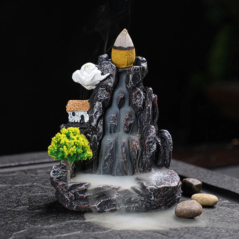 Backflow Waterfall Incense Burner Decor