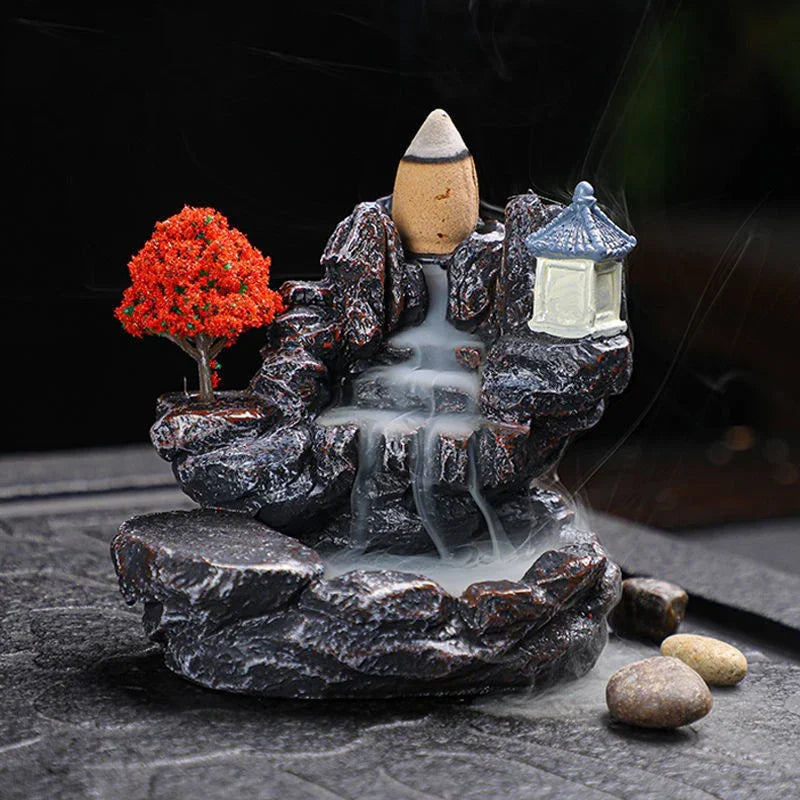 Backflow Waterfall Incense Burner Decor