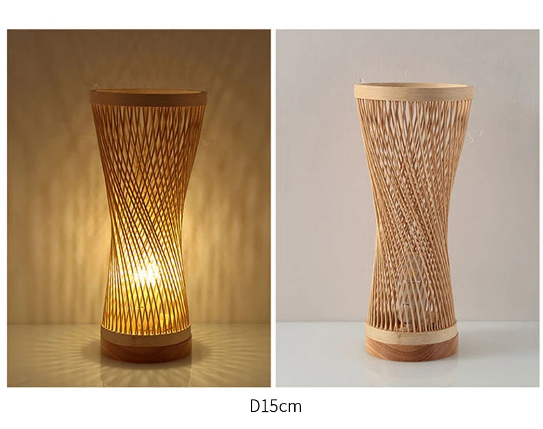 Bamboo Hand Knitted Table Lamp