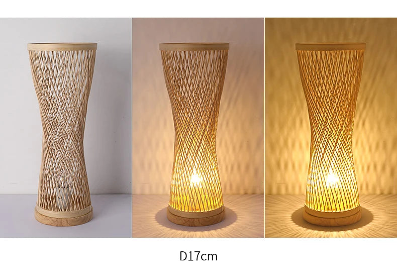 Bamboo Hand Knitted Table Lamp