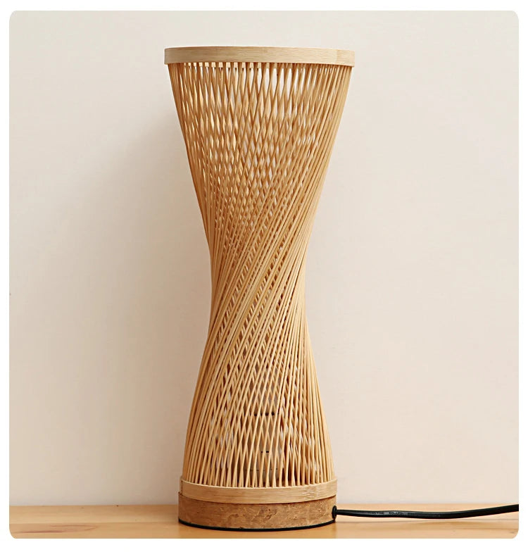 Bamboo Hand Knitted Table Lamp