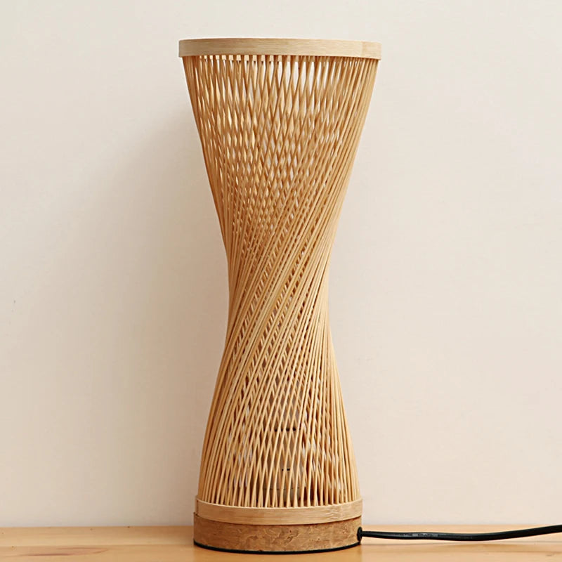 Bamboo Hand Knitted Table Lamp