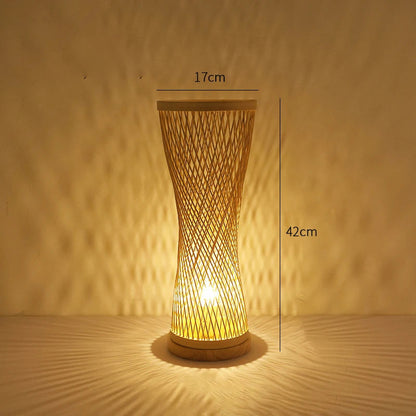 Bamboo Hand Knitted Table Lamp