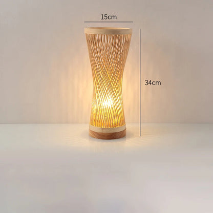 Bamboo Hand Knitted Table Lamp