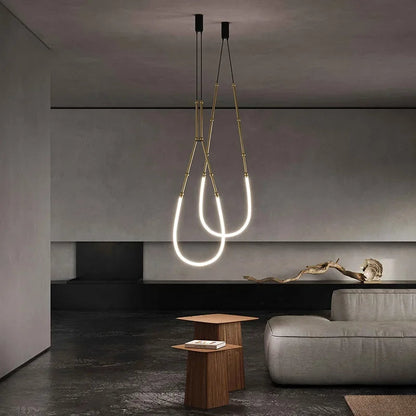 Bamboo LED Chandelier for Modern Spaces