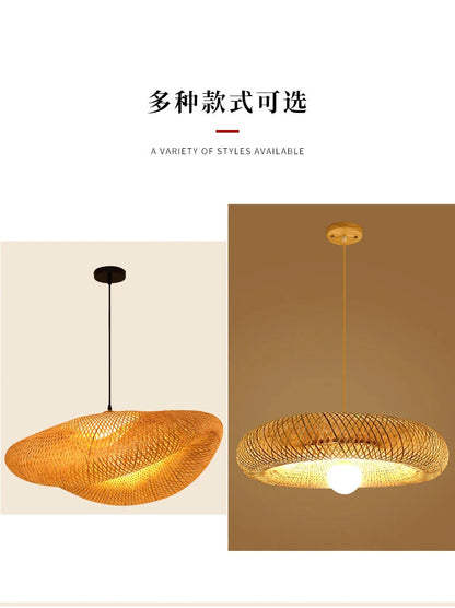 Bamboo Pendant Light 40cm Chandelier