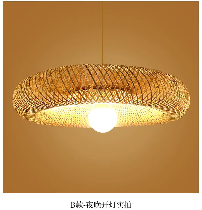 Bamboo Pendant Light 40cm Chandelier