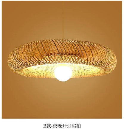 Bamboo Pendant Light 40cm Chandelier