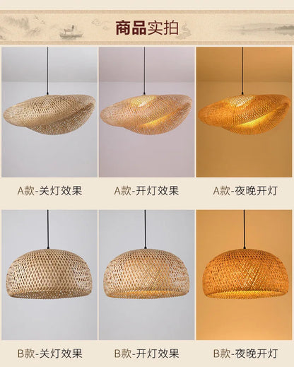 Bamboo Pendant Light 40cm Chandelier