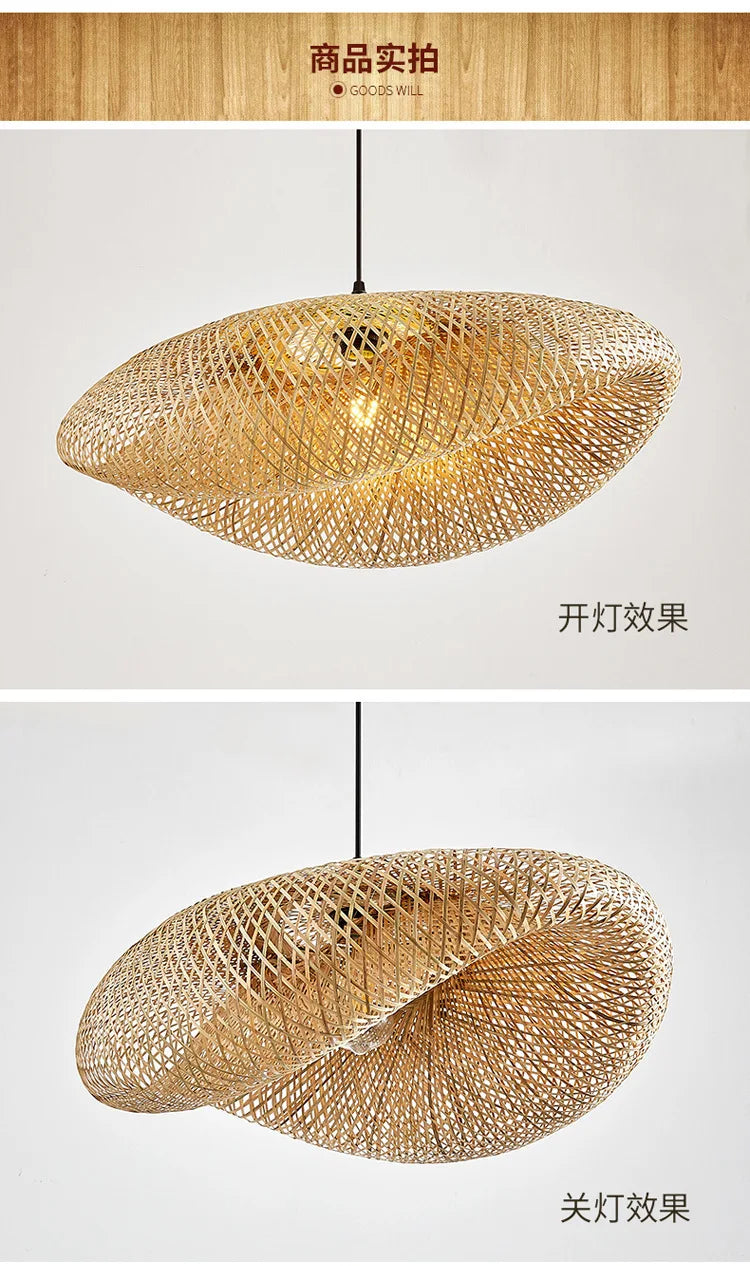 Bamboo Pendant Light 40cm Chandelier