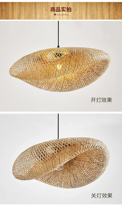 Bamboo Pendant Light 40cm Chandelier