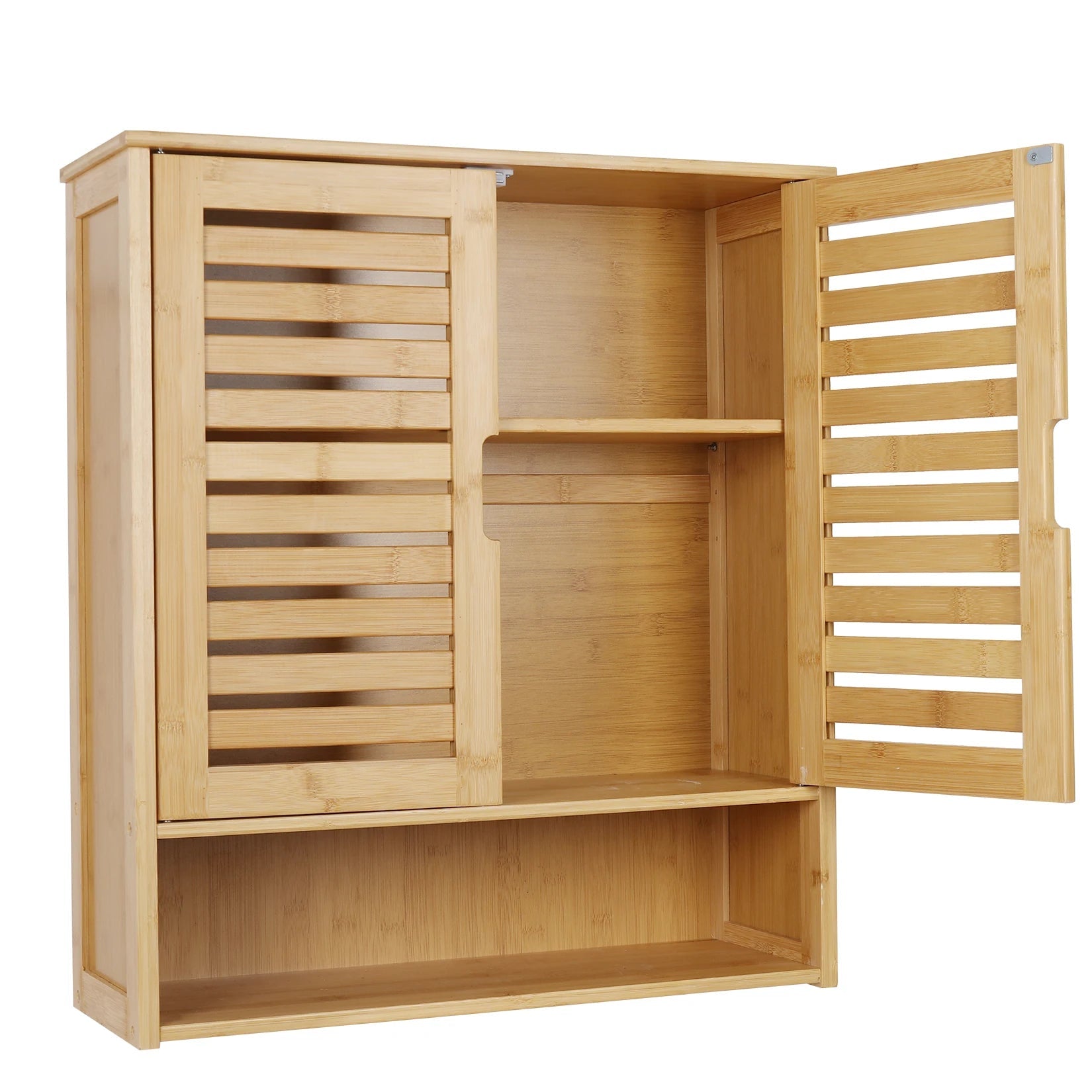 Bamboo Wall-Mounted Bathroom Storage Cabinet