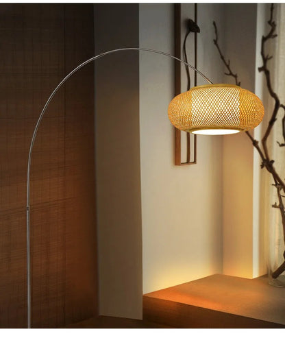 Bamboo Weaving Floor Lamp for Serenity