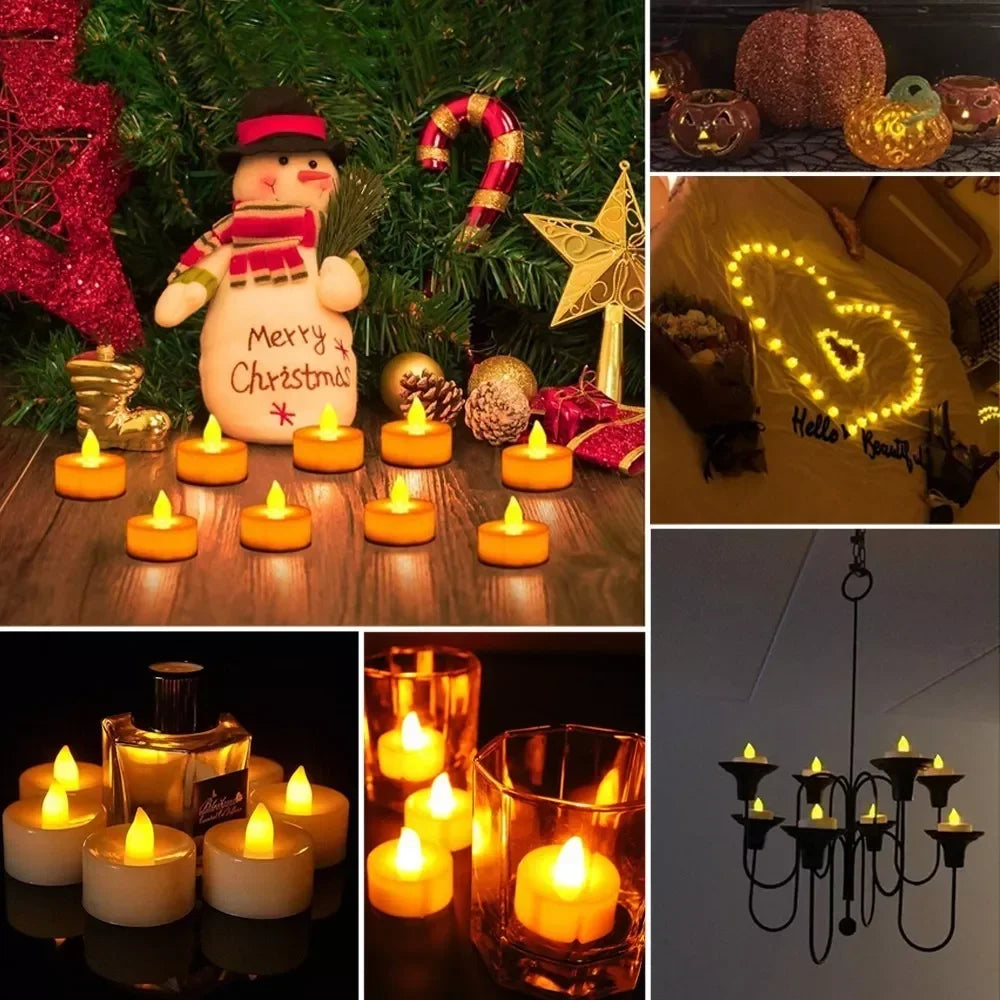 Battery-Powered LED Warm Yellow Candles