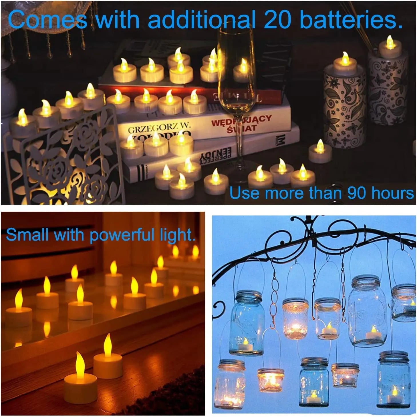 Battery-Powered LED Warm Yellow Candles