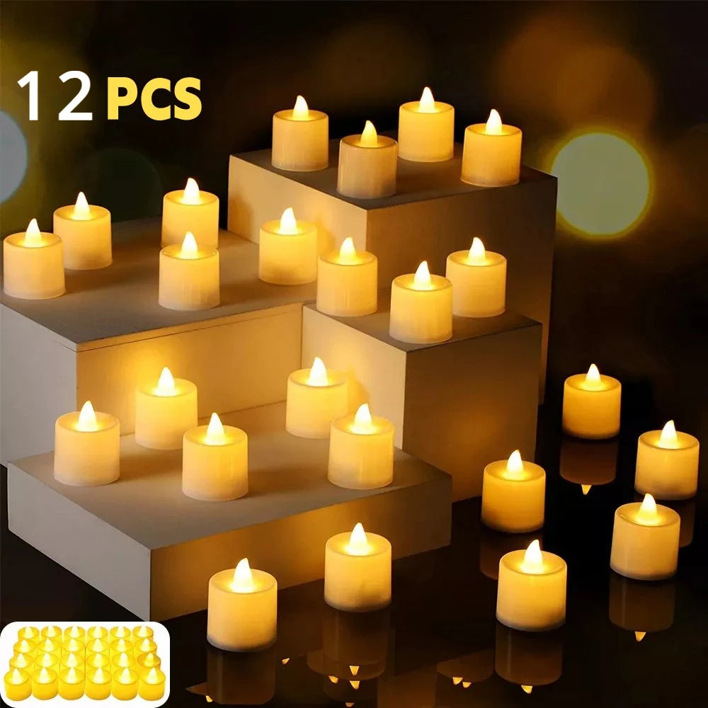 Battery-Powered LED Warm Yellow Candles