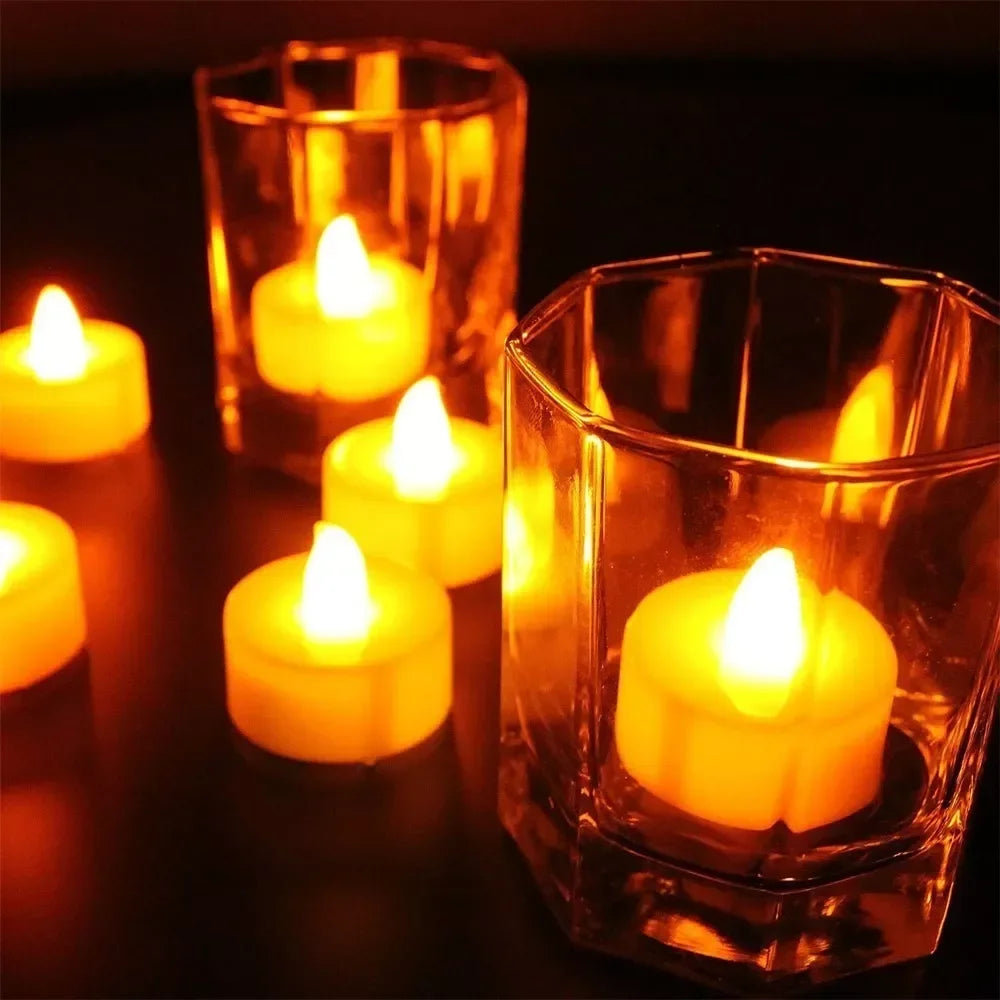 Battery-Powered LED Warm Yellow Candles