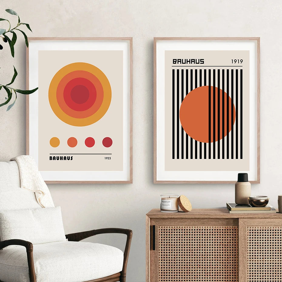 Bauhaus Abstract Canvas Wall Art