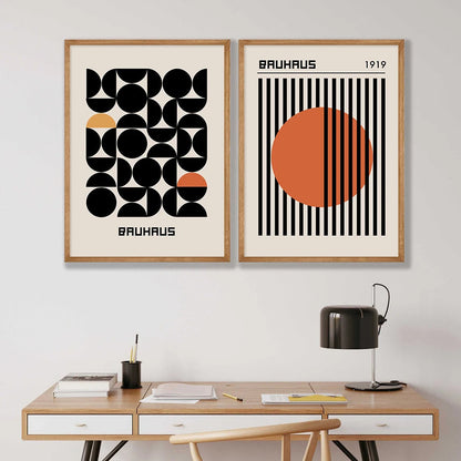 Bauhaus Abstract Canvas Wall Art