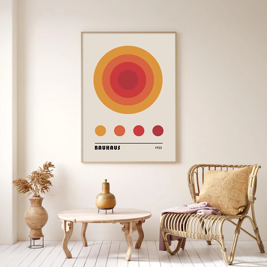 Bauhaus Abstract Canvas Wall Art