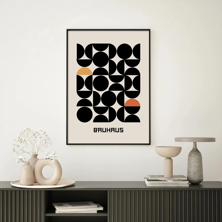 Bauhaus Abstract Canvas Wall Art