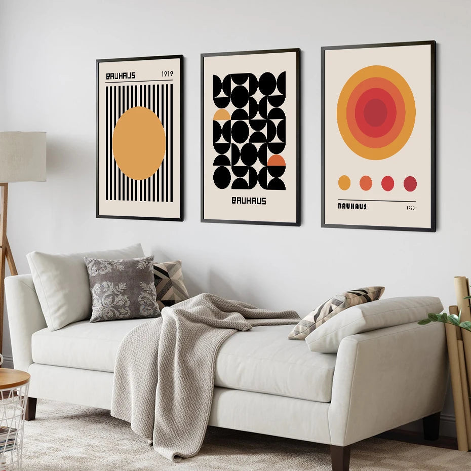 Bauhaus Abstract Canvas Wall Art