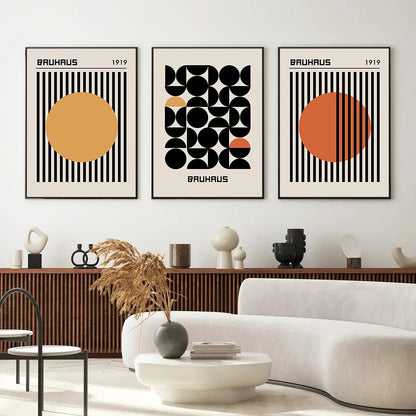 Bauhaus Abstract Canvas Wall Art