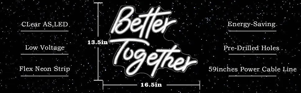 Better Together LED Neon Sign