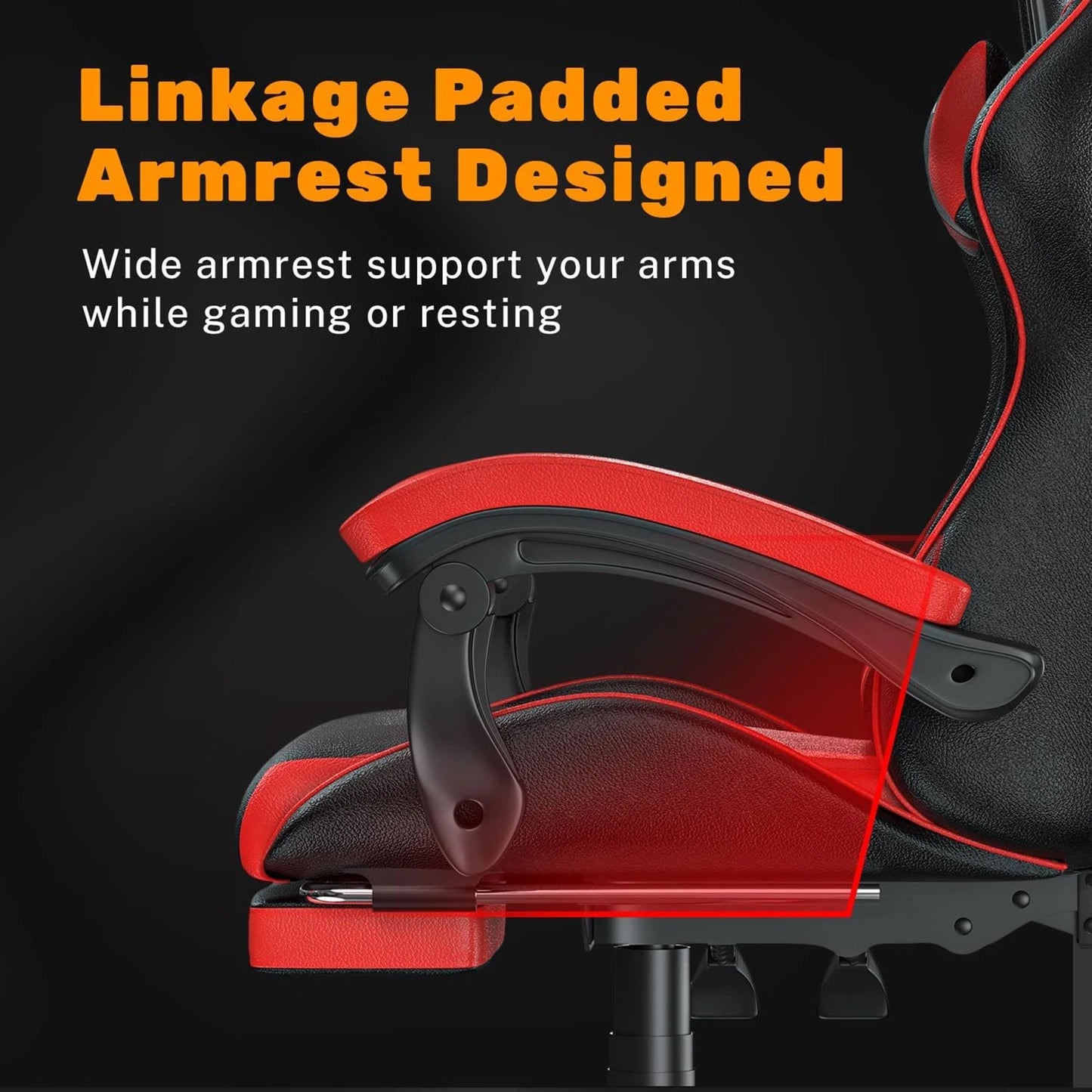 Bigzzia Ergonomic Gaming Chair with Footrest