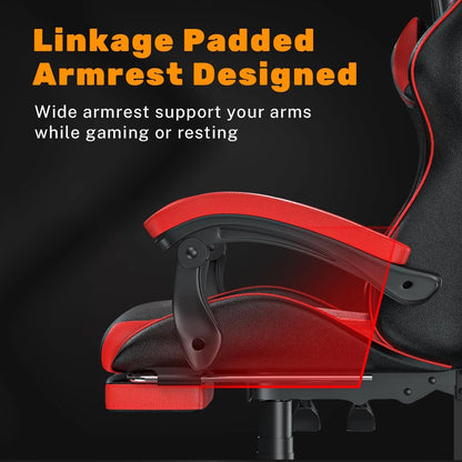 Bigzzia Ergonomic Gaming Chair with Footrest