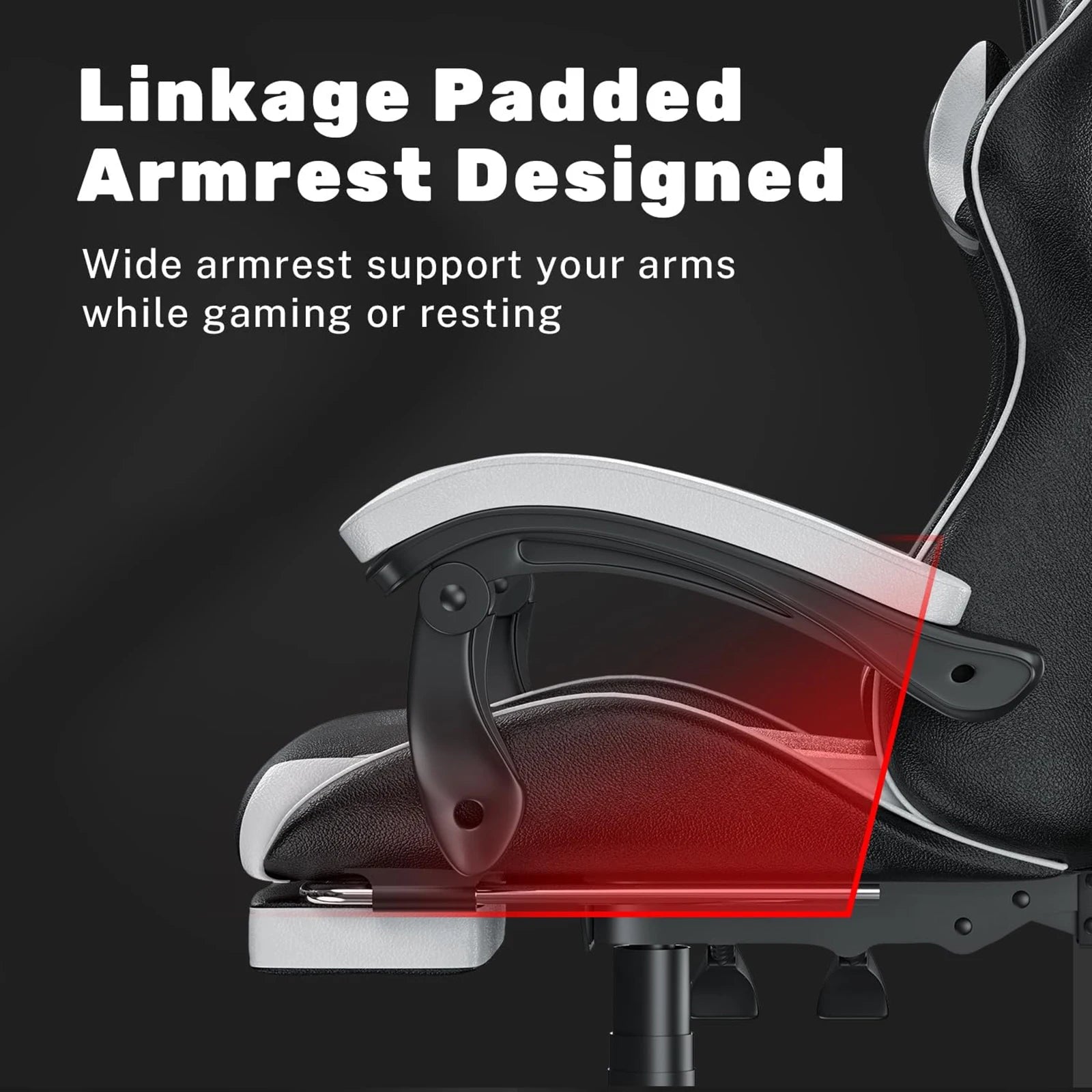 Bigzzia Ergonomic Gaming Chair with Footrest