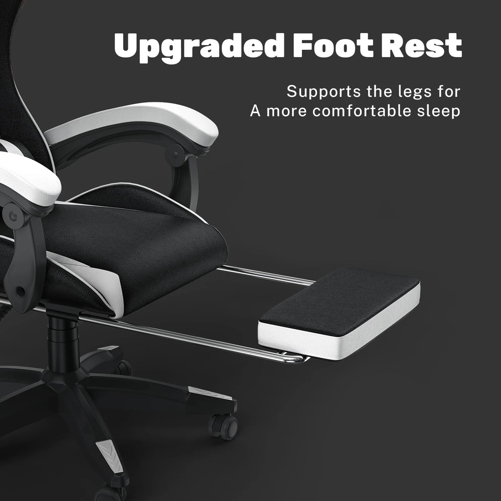 Bigzzia Ergonomic Gaming Chair with Footrest