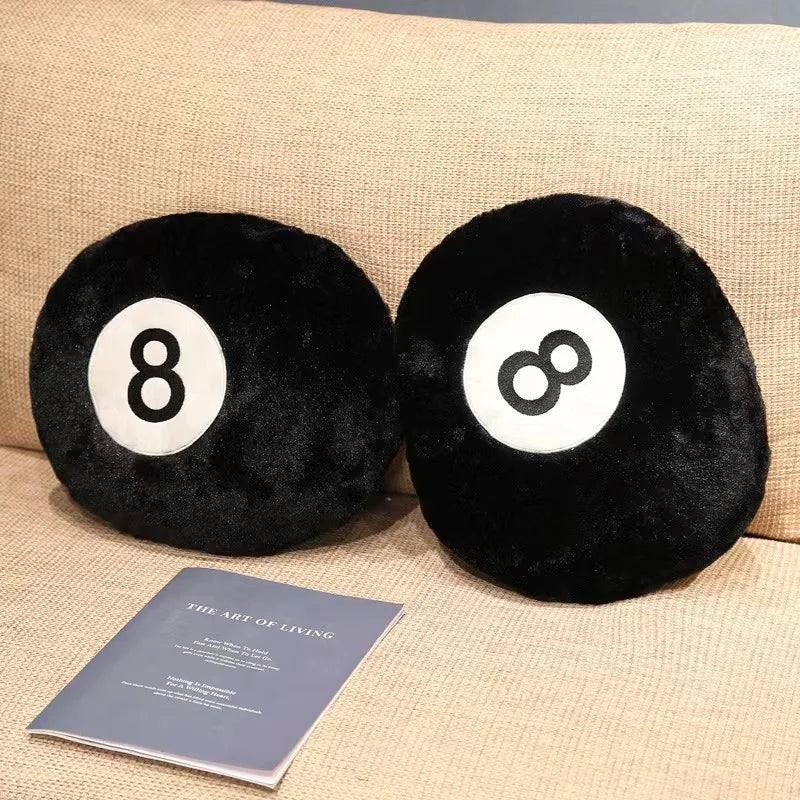 Billiards 8 Ball Plush Pillow