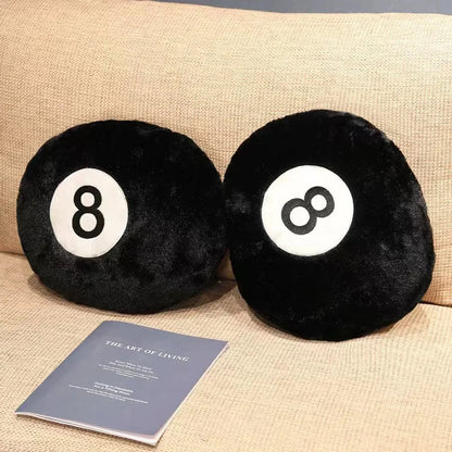 Billiards 8 Ball Plush Pillow