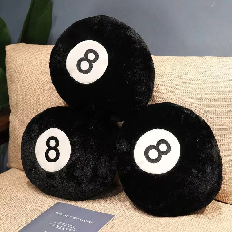 Billiards 8 Ball Plush Pillow