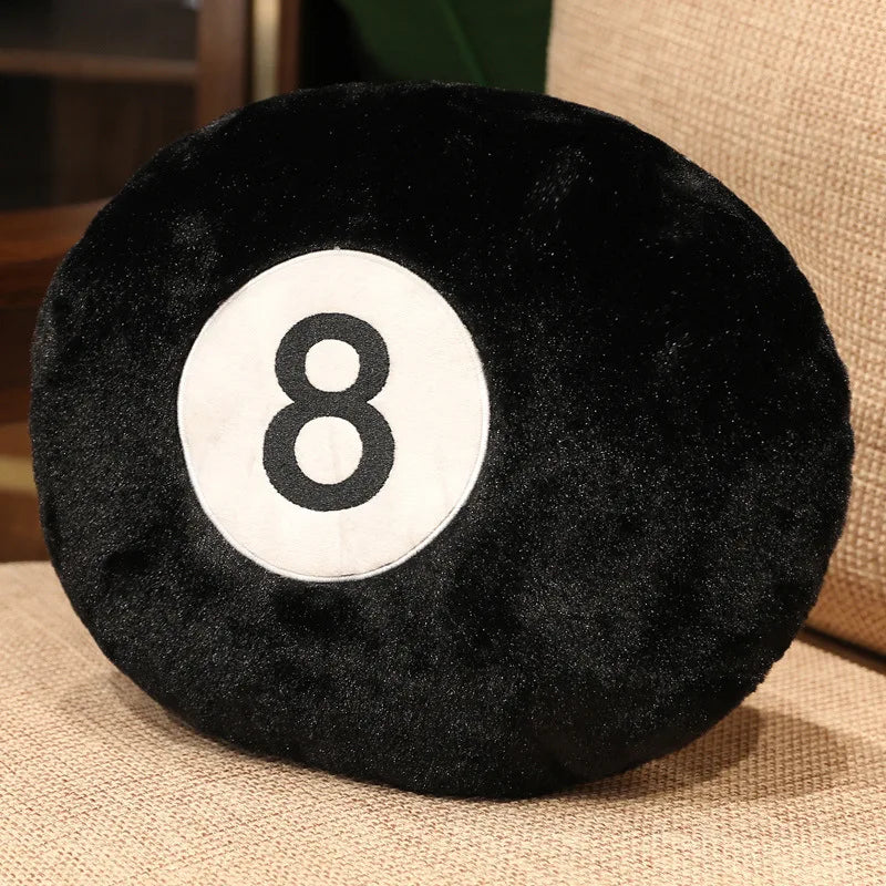 Billiards 8 Ball Plush Pillow