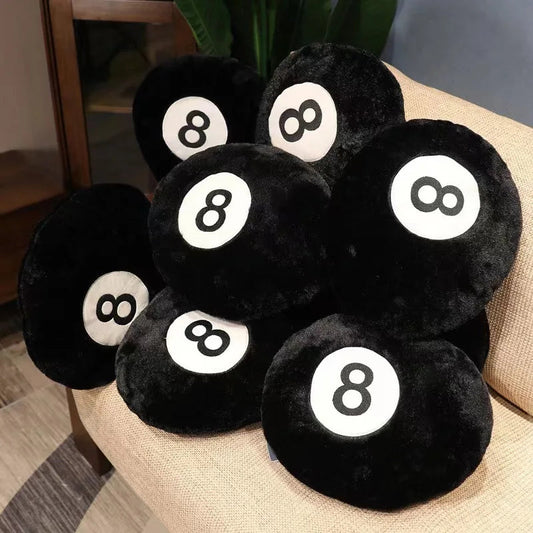 Billiards 8 Ball Plush Pillow