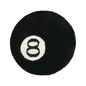 Black 8 Ball Billiards Round Rug